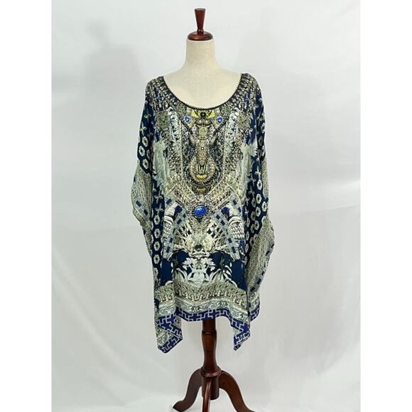 CAMILLA OS S M L A Little Past Twilight Short Round Neck Caftan NWT - Picture 9 of 14